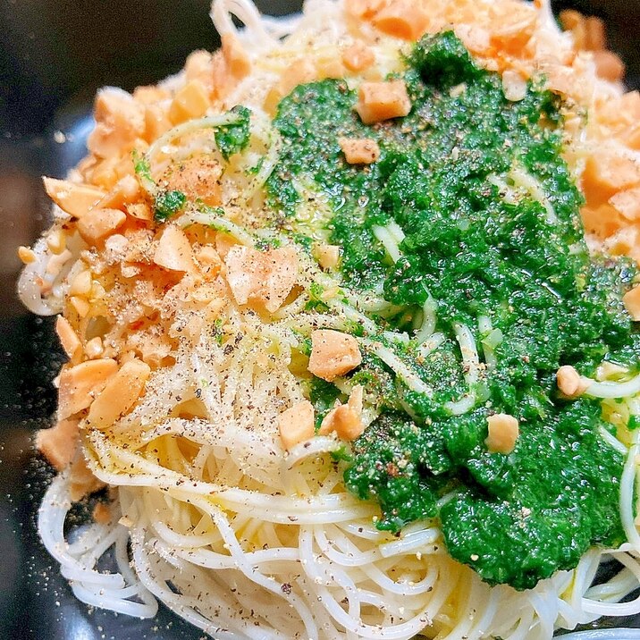 大葉大量消費！！和風ジェノベーゼ素麺